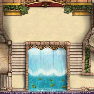 ETERNITY Entrance - 4k HI RES Battlemap - Entrance to palace, temple, building